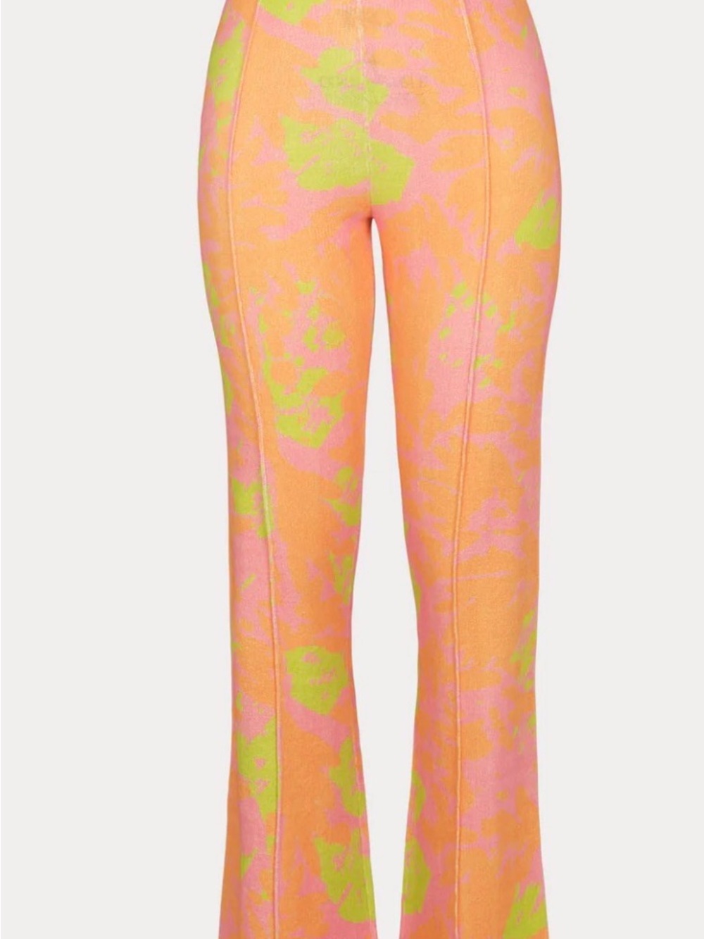 Rachel Comey Pink, Orange & Lime Patterned Flared Pants